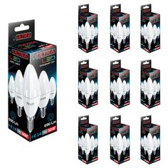 Светодиодная Лампочка ULTRA LED e14 c37 7w 4000K, комплект 10 шт.