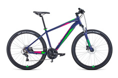 Велосипед Forward Apache 27.5 3.0 HD 2022 15" фиолетовый/зеленый