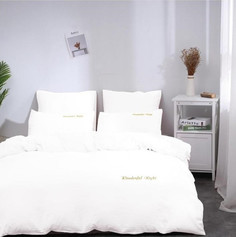 Постельное белье "Wonderful Night Lux" 2-х спальный комплект Хлопок, Жатка (2-х спальное)