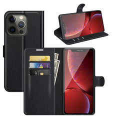 Чехол-книжка PRESTIGE с функцией подставки для iPhone 13 Pro (черный) Black Panther