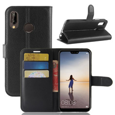 Чехол-книжка PRESTIGE с функцией подставки для Huawei P20 Lite (черный) Black Panther