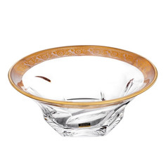 Ваза для фруктов 28 см Crystalite Bohemia "Аполло Золото 43373" 058425