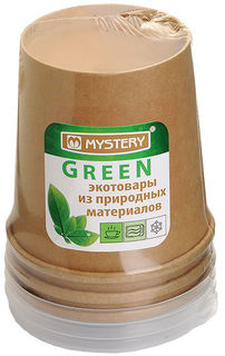 Супницы одноразовые Green Mystery с пластиковой крышкой 3*445мл