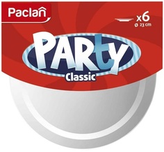 Тарелки пластиковые 23 см 6 штук Paclan