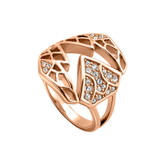 Кольцо из стали с кристаллами р.16.5 Just Cavalli JCRG002603