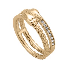Кольцо из стали с кристаллами р.17 Just Cavalli JCRG008002