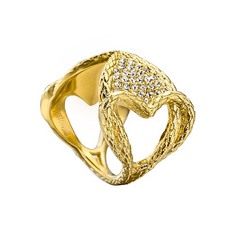 Кольцо из стали с кристаллами р.17 Just Cavalli JCRG00050