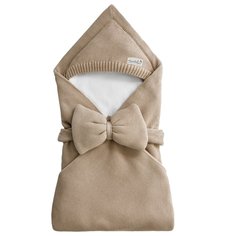 Конверт Amarobaby Pure Love Batic вязаный утепленный на выписку, бежевый, 85см.