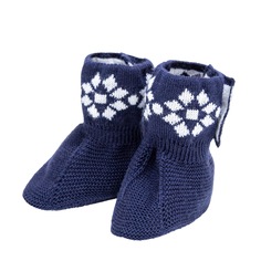 Пинетки детские Amarobaby Pure Love Christmas AB-OD21-PLC24/20-62 синий р. 0-3 мес
