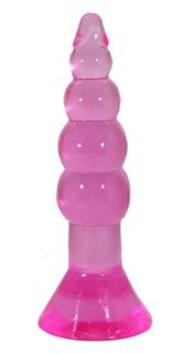 Гелевый анальный массажер Eroticon HONEY DOLLS бордовый 18 см
