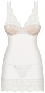 Полупрозрачная облегающая сорочка с лифом на косточках 218179 Obsessive