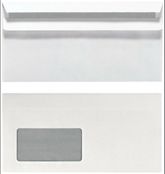Конверты почтовые Herlitz, самокл, DL 22х11см, 25шт, бел., с окном 0768804