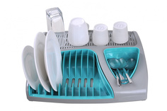 Сушилка для посуды "MARUS" 43х38х7,5 см, синий