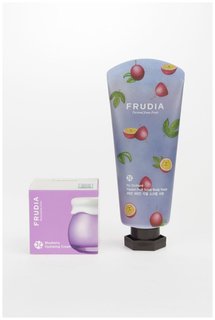 Frudia Набор увлажняющий крем с черникой и скраб для тела, 55 г + 200 мл