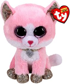 Мягкая игрушка TY Амая кошка 25см розовый 36489