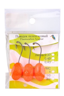 Поводок (уп.4 шт) титан WIN HARD 9 кг 20 см TH-09-20 Зимородок