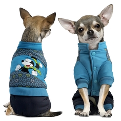 Комбинезон для собак Triol Mickey-2 размер S мужской, голубой, серый, длина спины 25 см