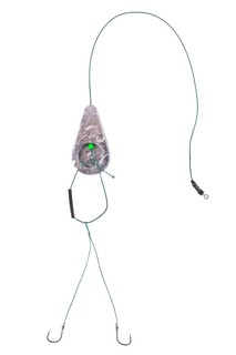 Поводок 042.17 на тройном вертлюге, крючок № 1, упаковка 2 штуки Зимородок