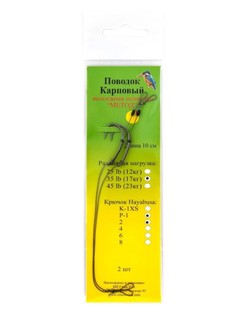 Поводок (уп.6 шт) титан WIN HARD 9 кг 15 см TH-09-15 Зимородок