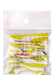 Поводок Тула СТРУНА Титан 13 кг, 25 см, 0.4 мм 2 шт Зимородок