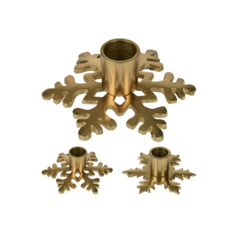 Подсвечник Home Collection Black & Gold Снежинка 11х11х4см 1 шт