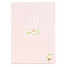 Обложка для автодокументов унисекс Kawaii Factory Life is - pink and avocado розовая