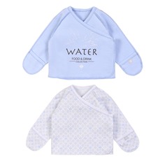 Комплект д/детей - Распашонка 2шт. 21-13004 Вода, Интерлок, Мамуляндия белый; голубой 62