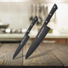 Набор из 2 кухонных ножей Samura Shadow