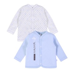 Комплект для детей - Кофточки 2шт. 21-13005 Вода, Интерлок, Мамуляндия белый; голубой 68