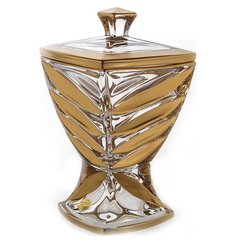 Ваза для конфет 24,5 см с крышкой UNION GLASS "Фасет Матовая 2" 112313