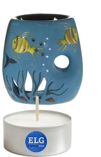 Аромалампа "Рыбки" 11 см керамика + свеча в гильзе ELG
