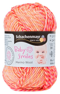 Пряжа Schachenmayr 9807396 Merino Wool Baby Smiles (01081, rot color)