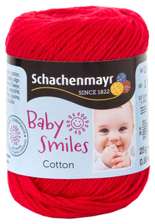 Пряжа Schachenmayr 9807350 Cotton Baby Smiles (01030, rot)