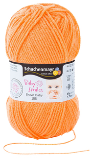 Пряжа для вязания Schachenmayr Baby Smiles, Bravo Baby 185 MEZ, 9801212 (01025, mandarine)