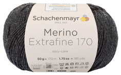 Пряжа Schachenmayr 9807551 Merino Extrafine 170 (00098, anthrazit meliert)