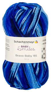 Пряжа для вязания Schachenmayr Baby Smiles, Bravo Baby 185 MEZ, 9801212 (00182, marine)