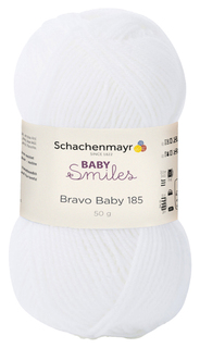 Пряжа для вязания Schachenmayr Baby Smiles, Bravo Baby 185 MEZ, 9801212 (01001, weiss)
