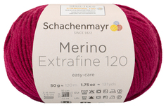 Пряжа Schachenmayr 9807552 Merino Extrafine 120 (00132, weinrot)