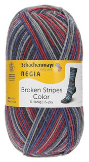 Пряжа для вязания Regia 9801285 6-fadig (01145, Broken Stripes Color)