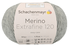 Пряжа Schachenmayr 9807552 Merino Extrafine 120 (00190, hellgrau meliert)