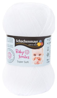 Пряжа Schachenmayr 9807527 Baby Super Soft Baby Smiles (01001, weiss)