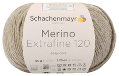 Пряжа Schachenmayr 9807552 Merino Extrafine 120 (00106, beige meliert)