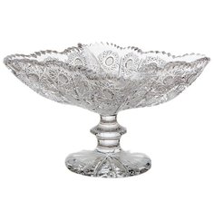 Ваза для фруктов 18 см Glasspo "Хрусталь резной" 146554