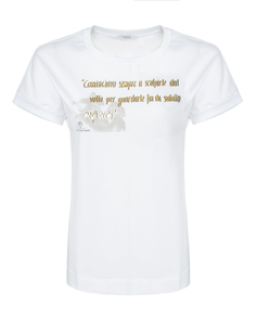 Футболка женская Peserico S06505J0Q8 белая 42 IT