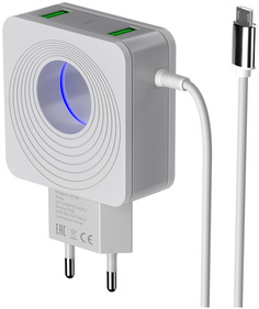 Сетевое зарядное устройство MoreChoice 2USB 2.4A Type-C NC48a (White)