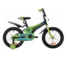Велосипед Novatrack 14" "Flightline", черный, пластиковые короткие крылья