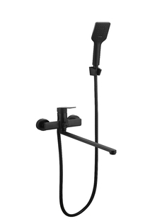 Смеситель для ванн ESKO "Singapore black" SB31, излив 350 мм., с аксессуарами, черный ЕСКО