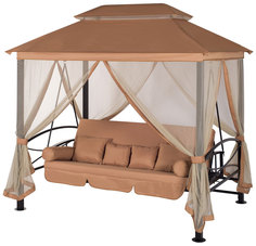 Садовые качели Удачная мебель Пальмира A31BL.T006 257x177x243 см охра