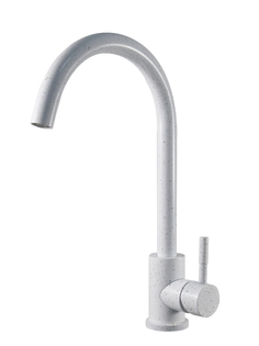 Смеситель для кухни ESKO K45White, R-излив, нержавеющая сталь, белый ЕСКО