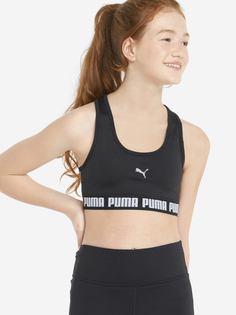 Спортивный топ бра для девочек PUMA Runtrain, Черный, размер 117-128